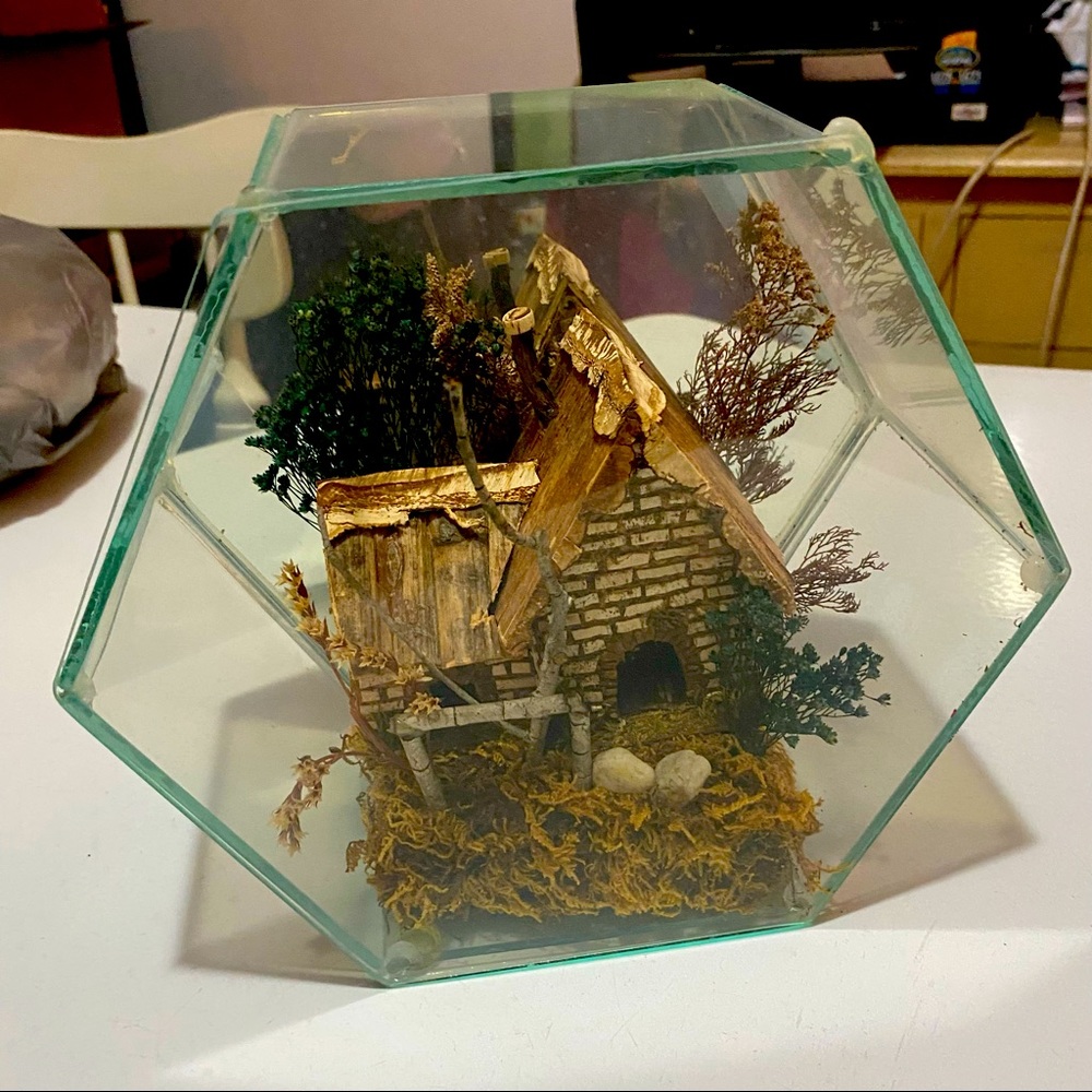 Glass Terrarium Cottage Decor